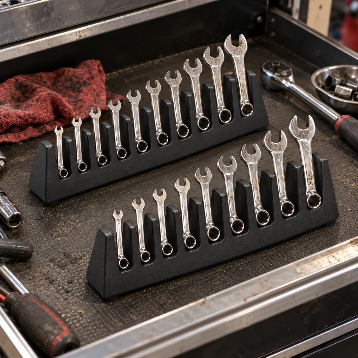 2-Piece Wrench Organizer Rack Set
