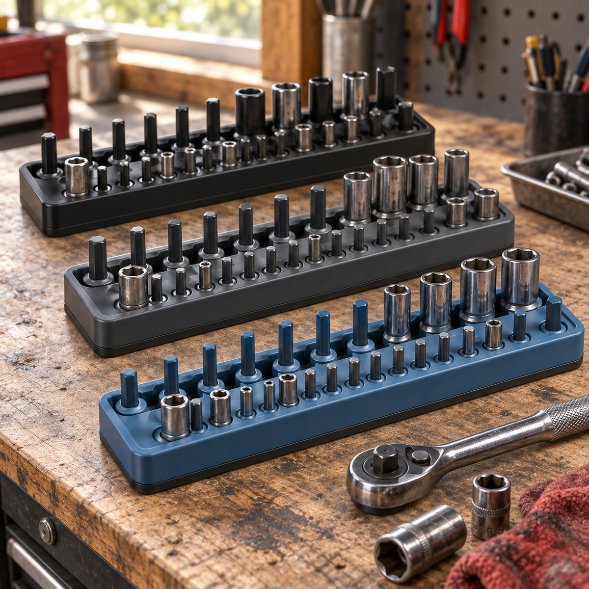 3-Piece Socket Organizer Tray Set