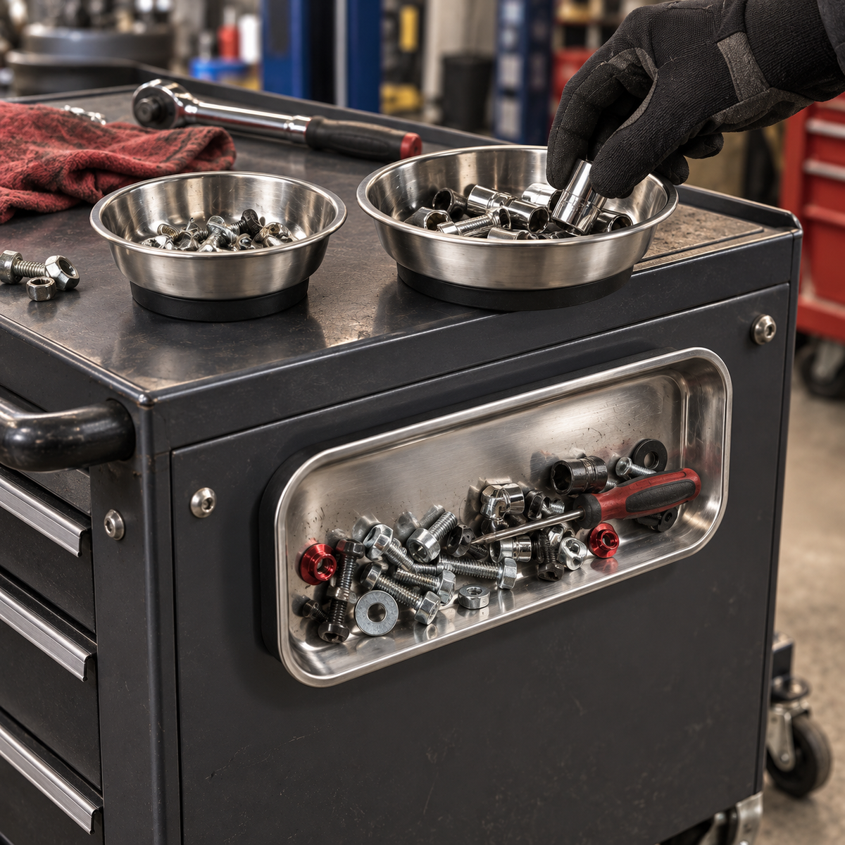 3-Piece Magnetic Parts Tray Set