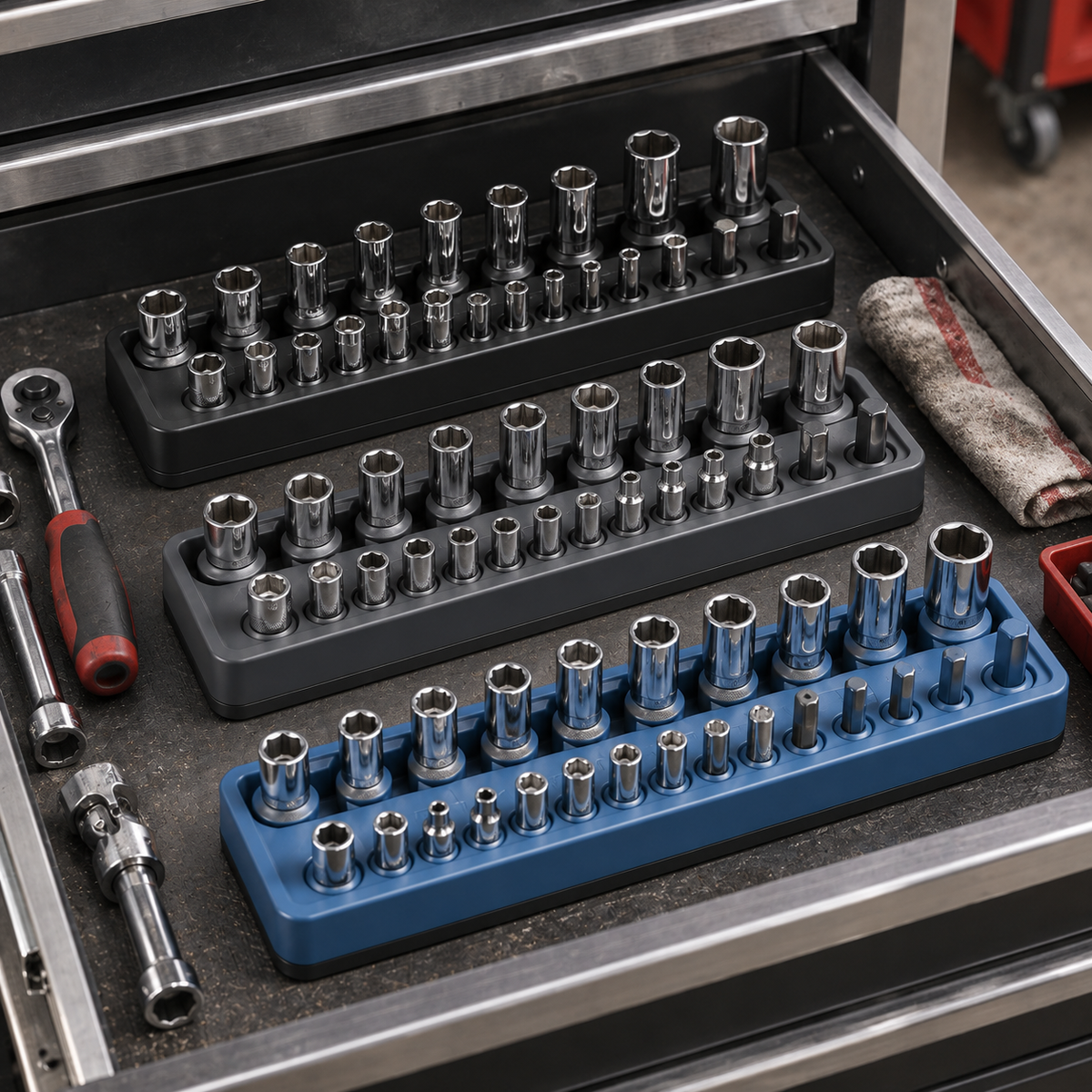 3-Piece Socket Organizer Tray Set