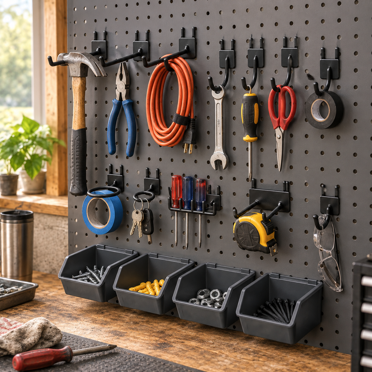 Modular Wall-Mounted Tool Organizer Kit
