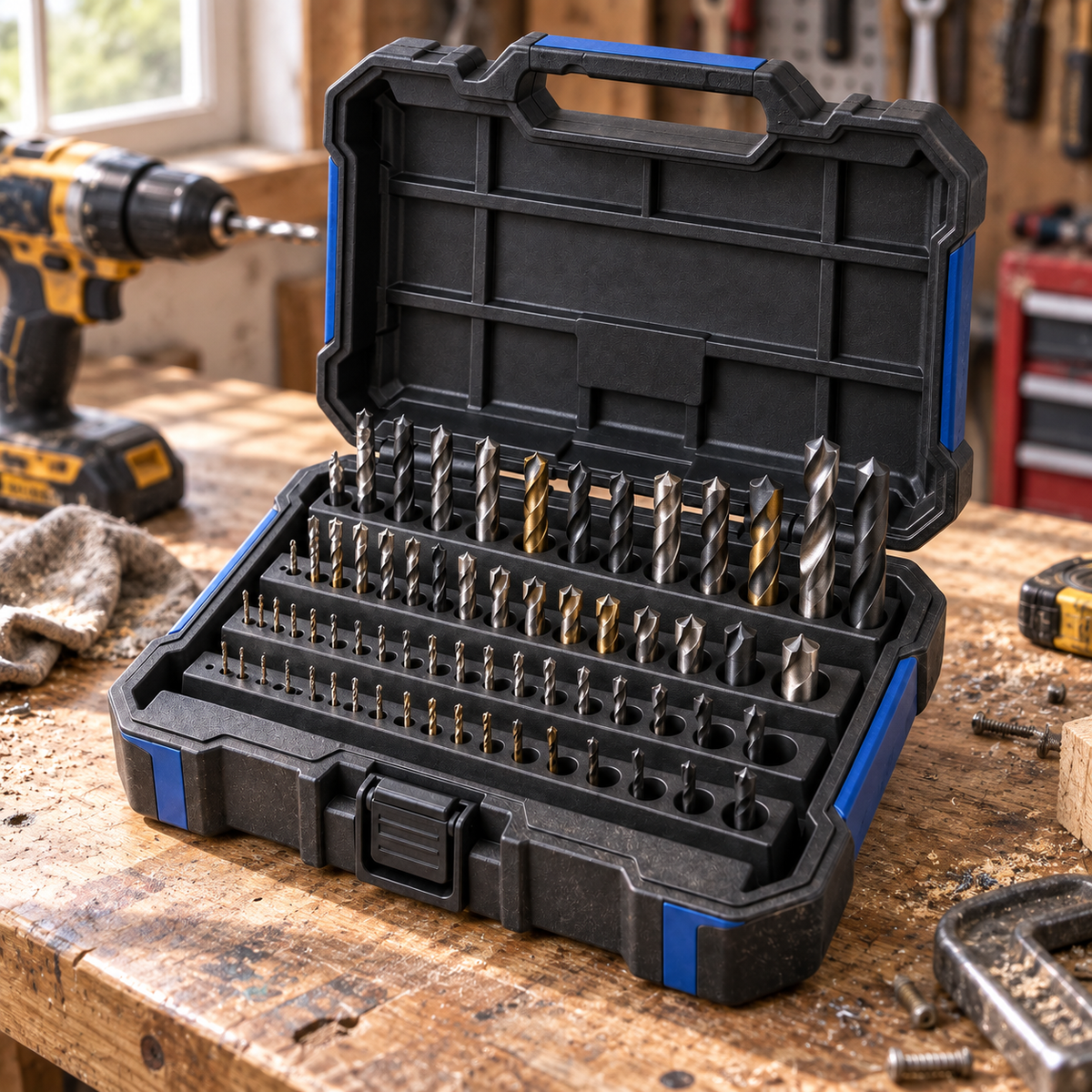 Graduated Drill Bit Organizer Case