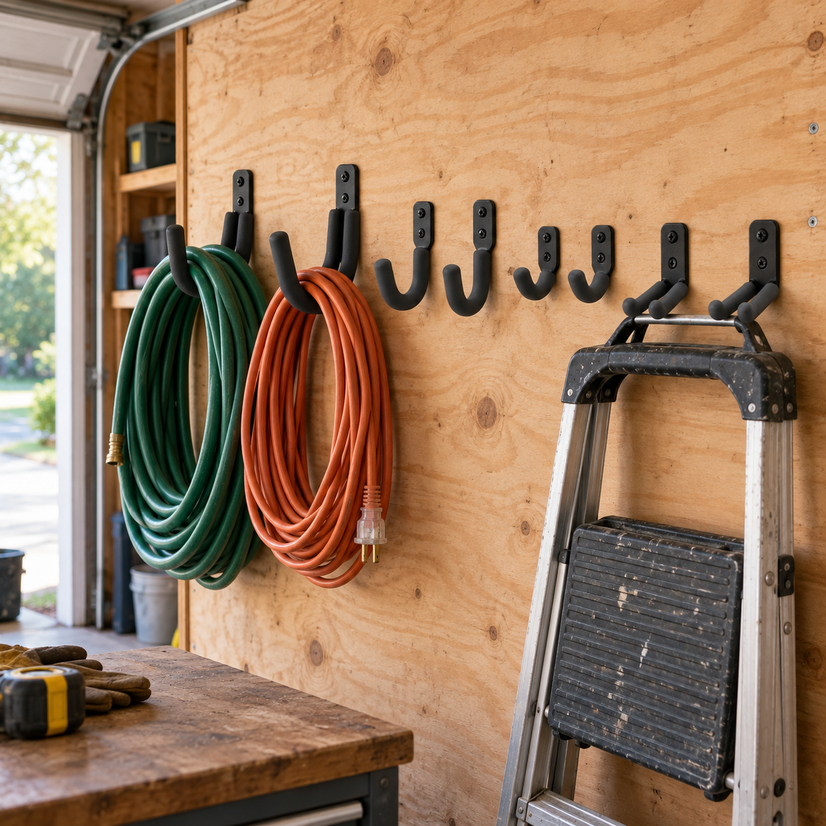 8-Piece Wall-Mounted Utility Hook Set