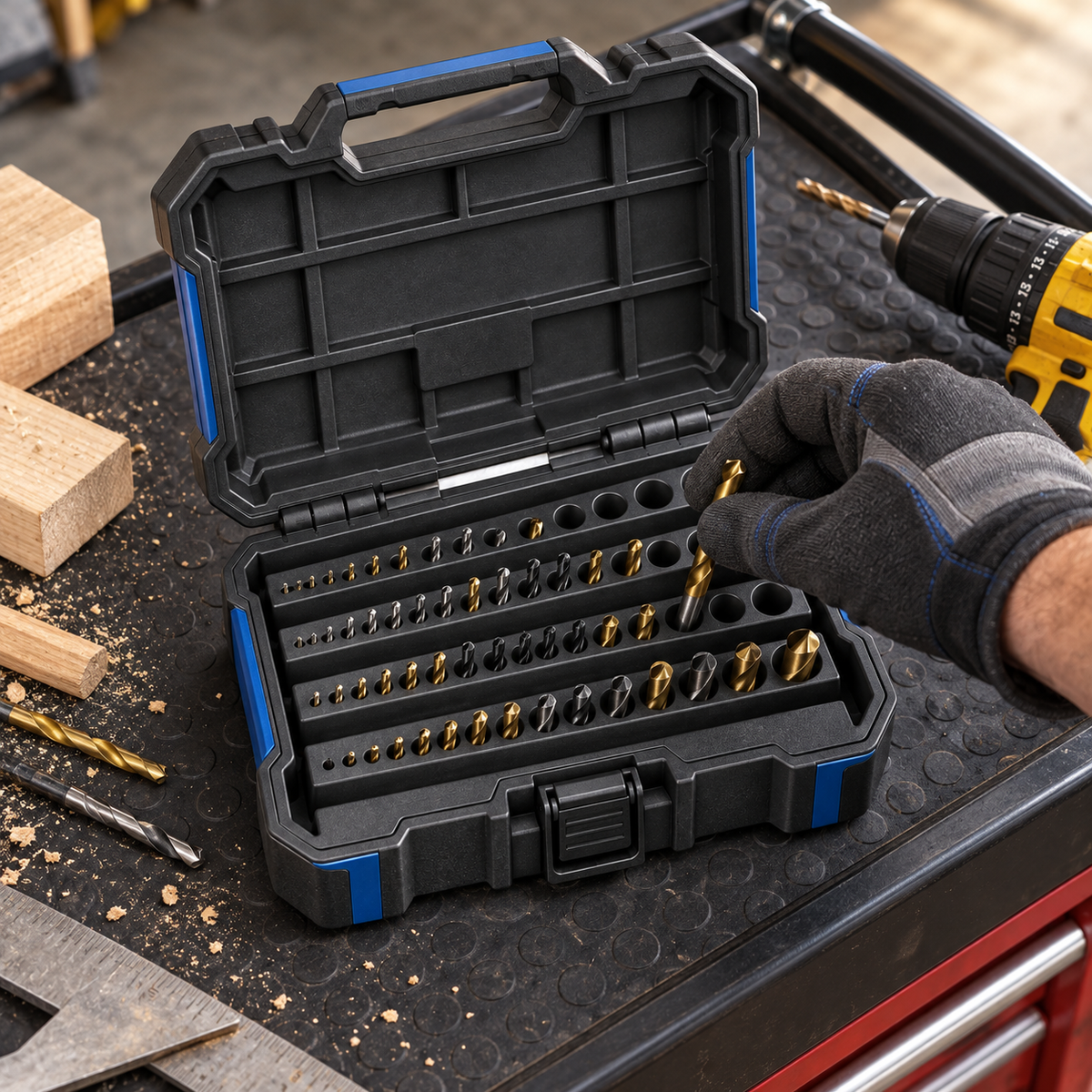 Graduated Drill Bit Organizer Case