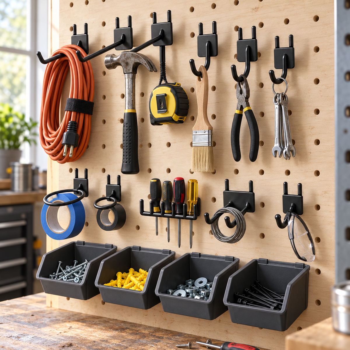 Modular Wall-Mounted Tool Organizer Kit