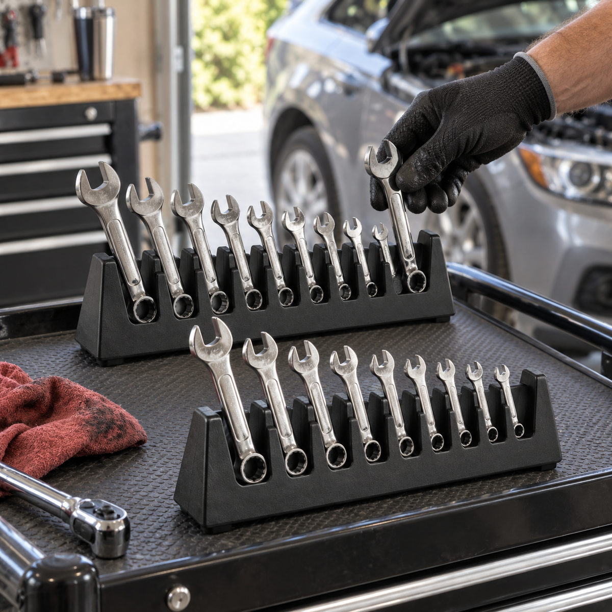 2-Piece Wrench Organizer Rack Set