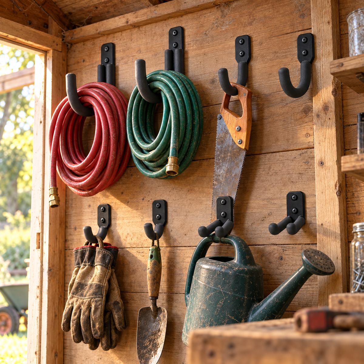 8-Piece Wall-Mounted Utility Hook Set