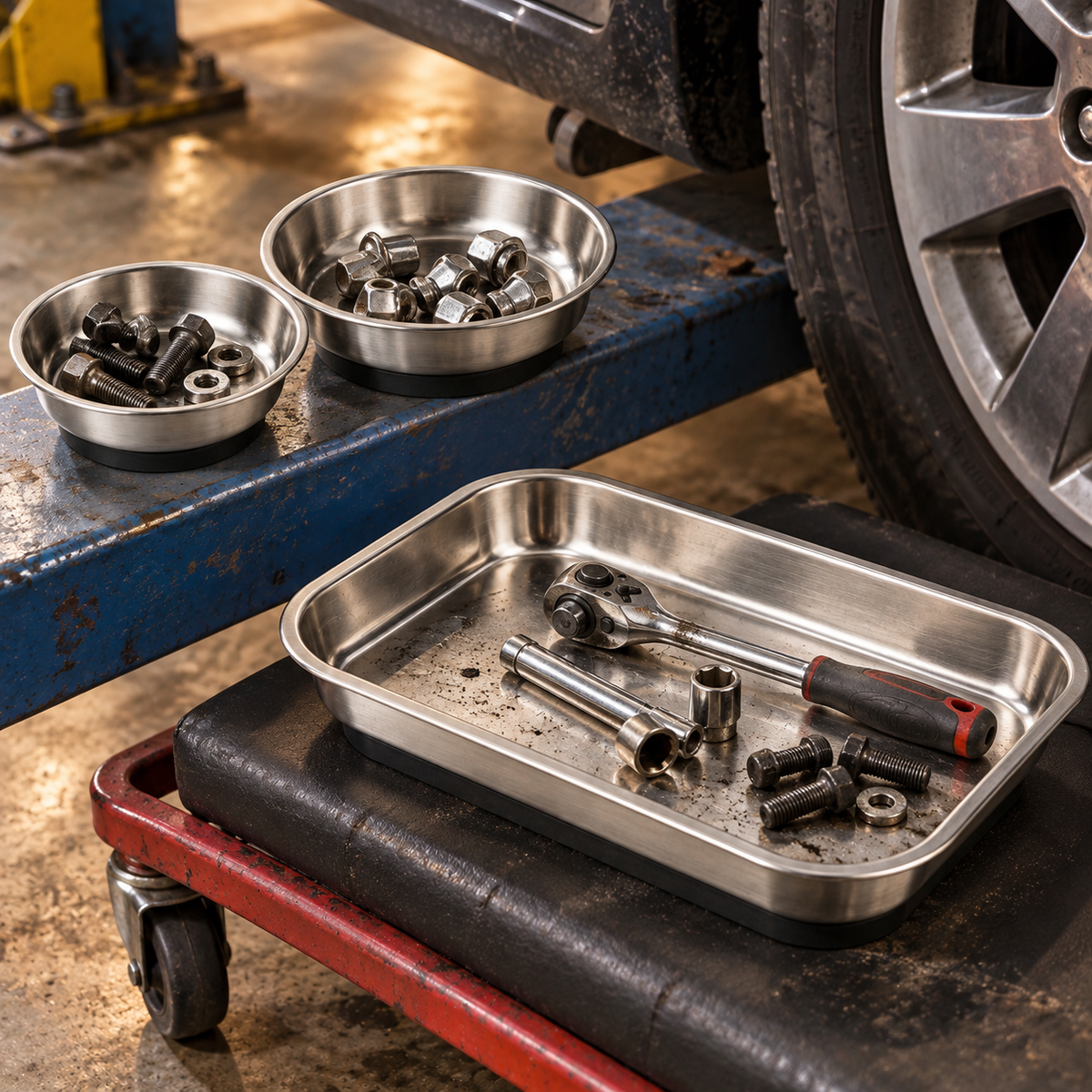 3-Piece Magnetic Parts Tray Set